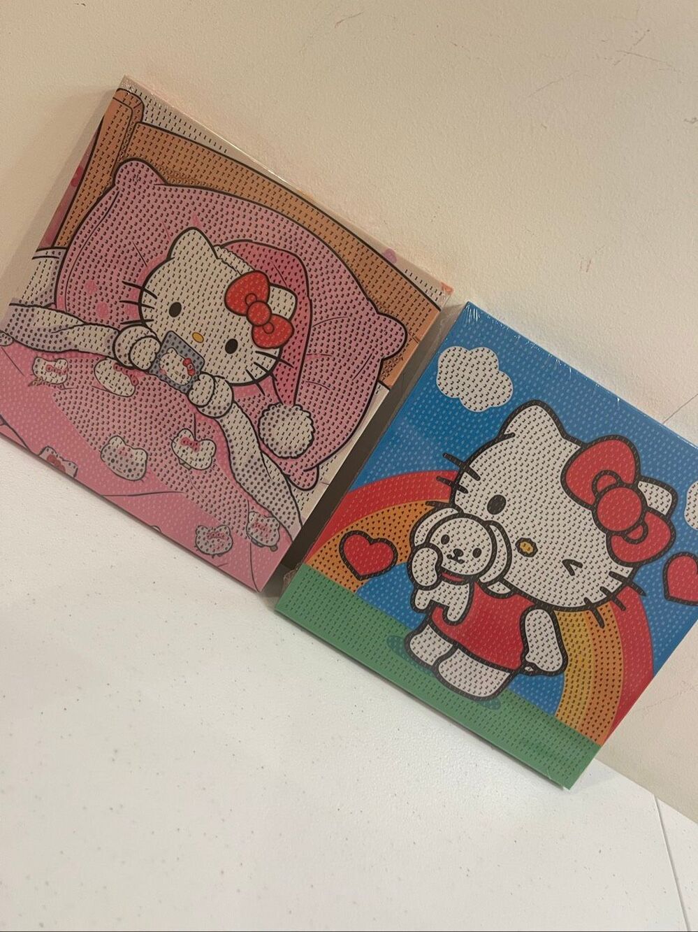 Hello Kitty Diamond Art Kit Set of 2 8x8 Full Drill DIY Craft